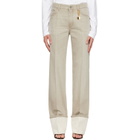 Stella McCartney Beige Straight Turn-Up Jeans