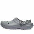 Crocs Classic Lined Clog in Slate Grey/Smoke