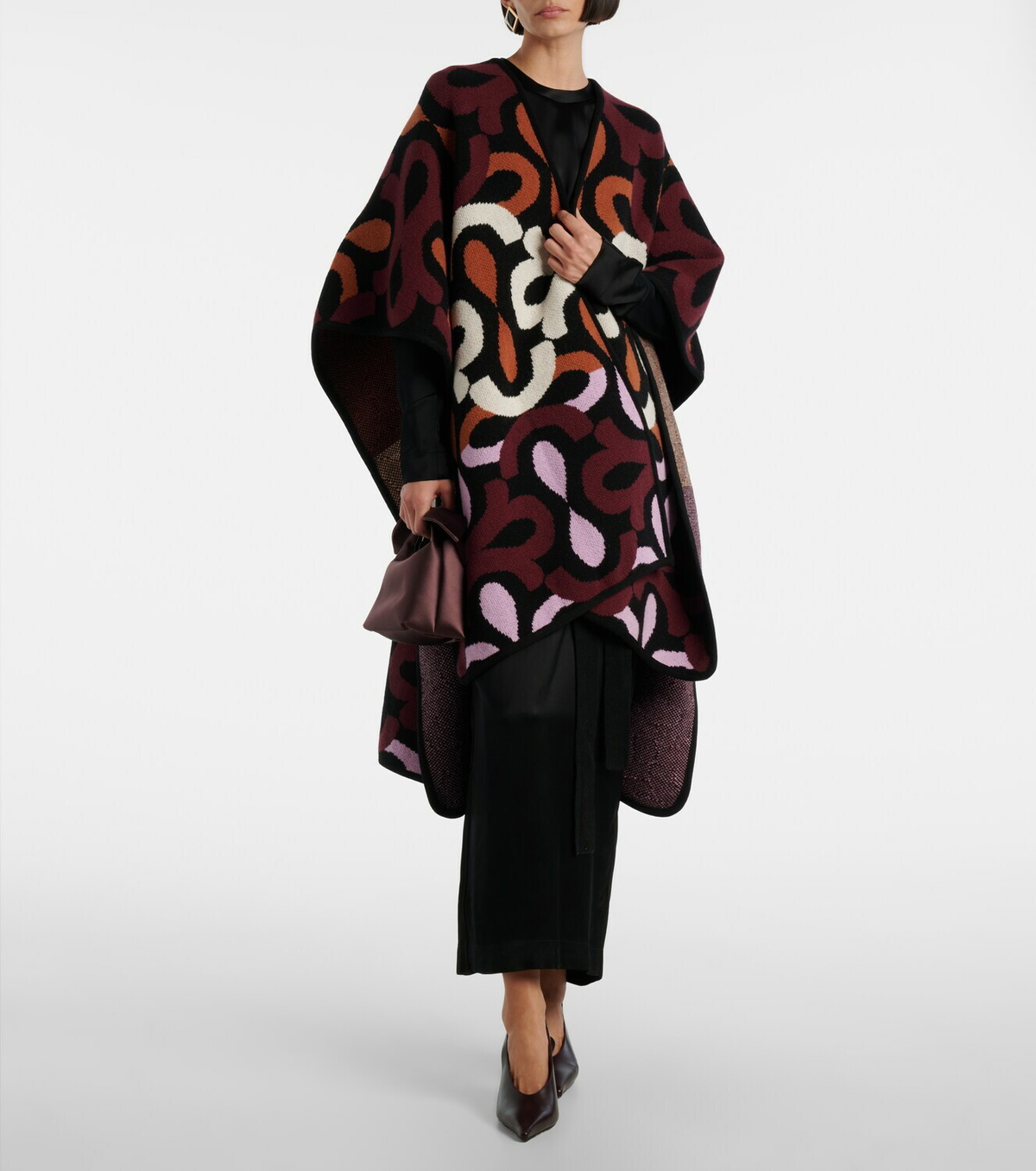 La DoubleJ Maiolika wool jacquard cape