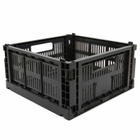 HAY Medium Square Recycled Colour Crate in Charcoal 