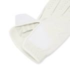 Malbon Men's Buckets Glove in White