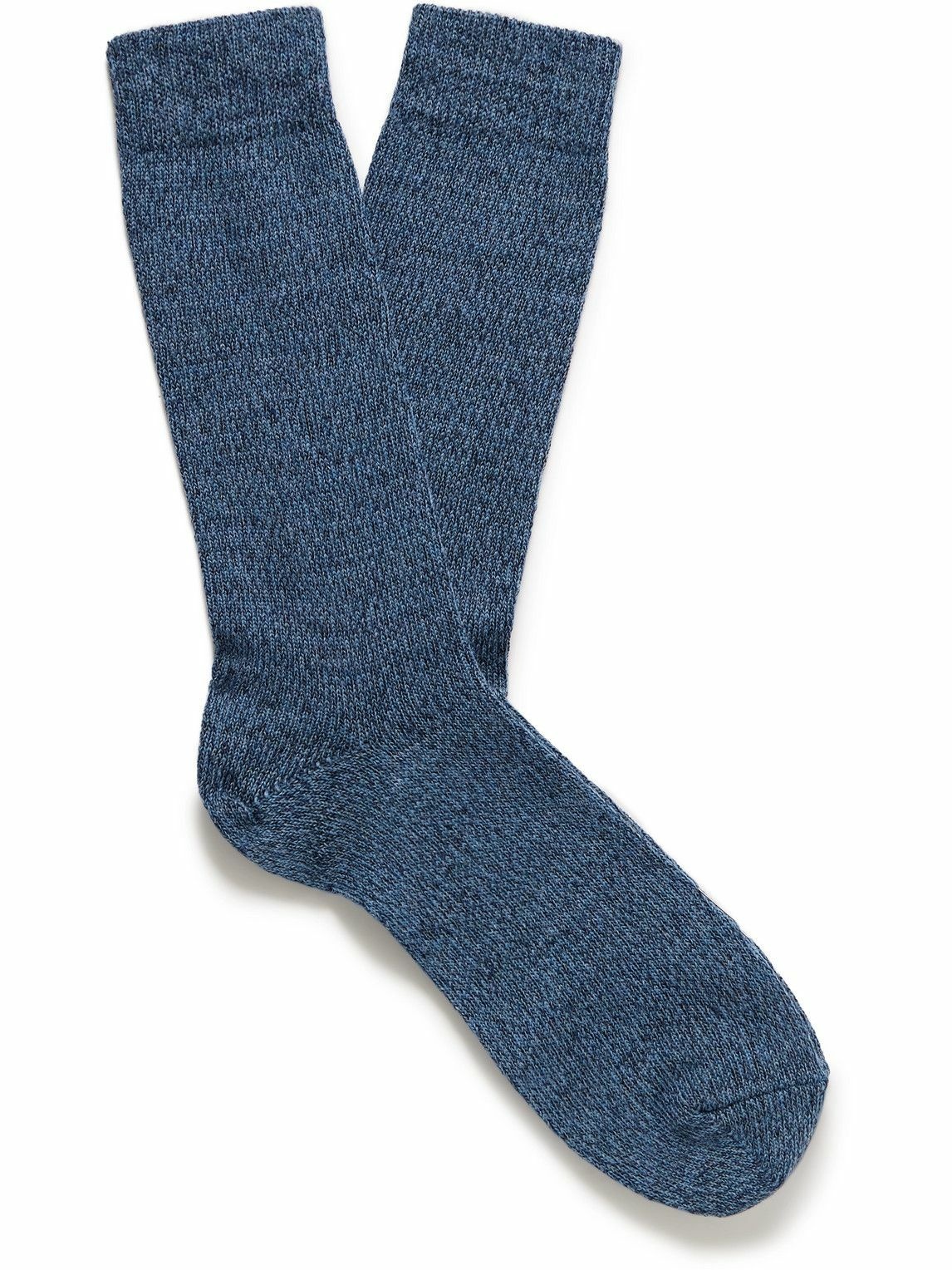 Photo: Sunspel - Merino Wool-Blend Socks - Blue