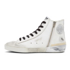Golden Goose White and Black Francy Sneakers