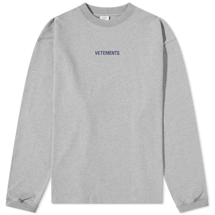 Photo: VETEMENTS Long Sleeve Logo Label Tee