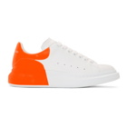 Alexander McQueen White and Orange Oversized Sneakers