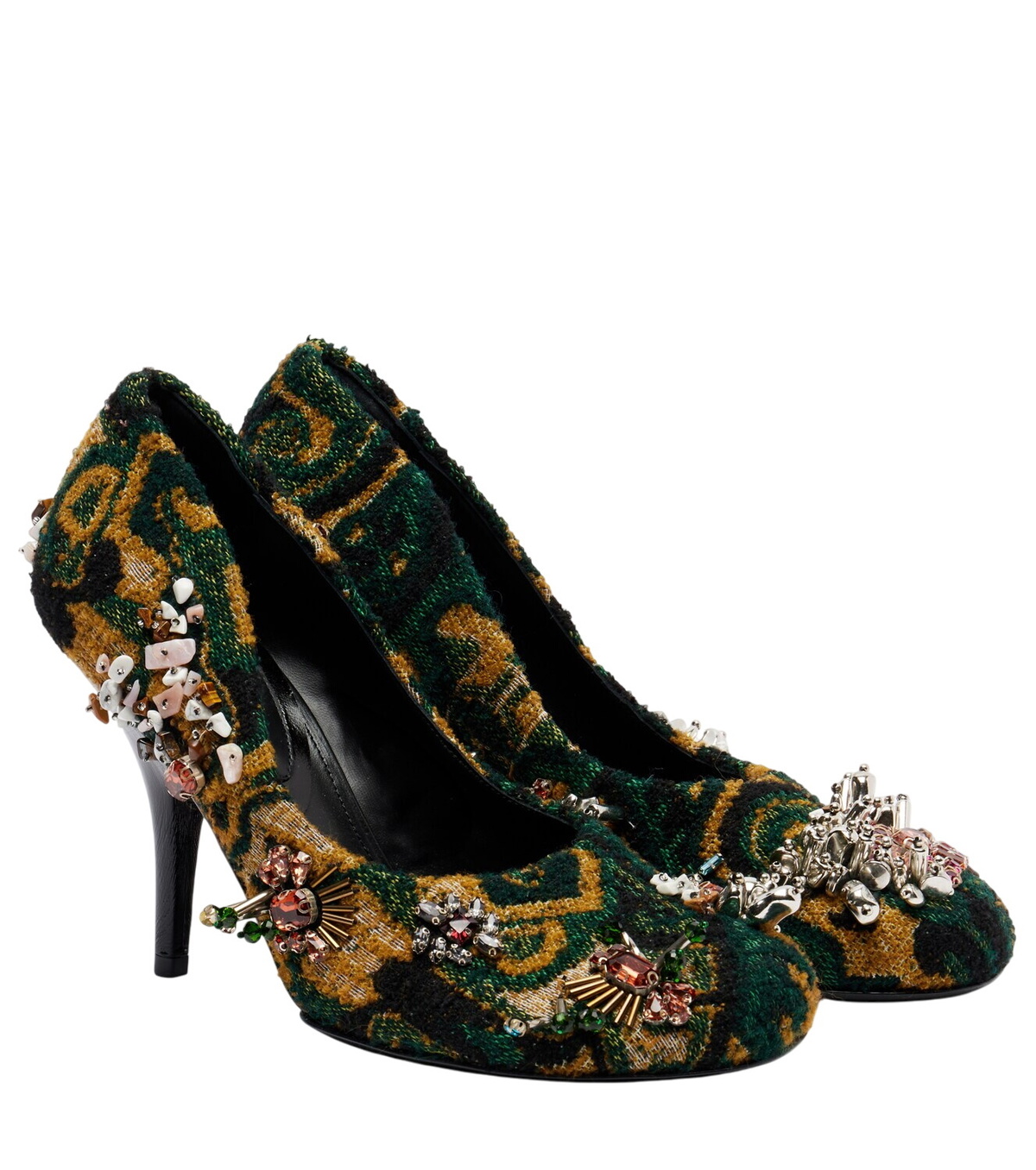 Dries Van Noten Blue Furry Heels Dries Van Noten