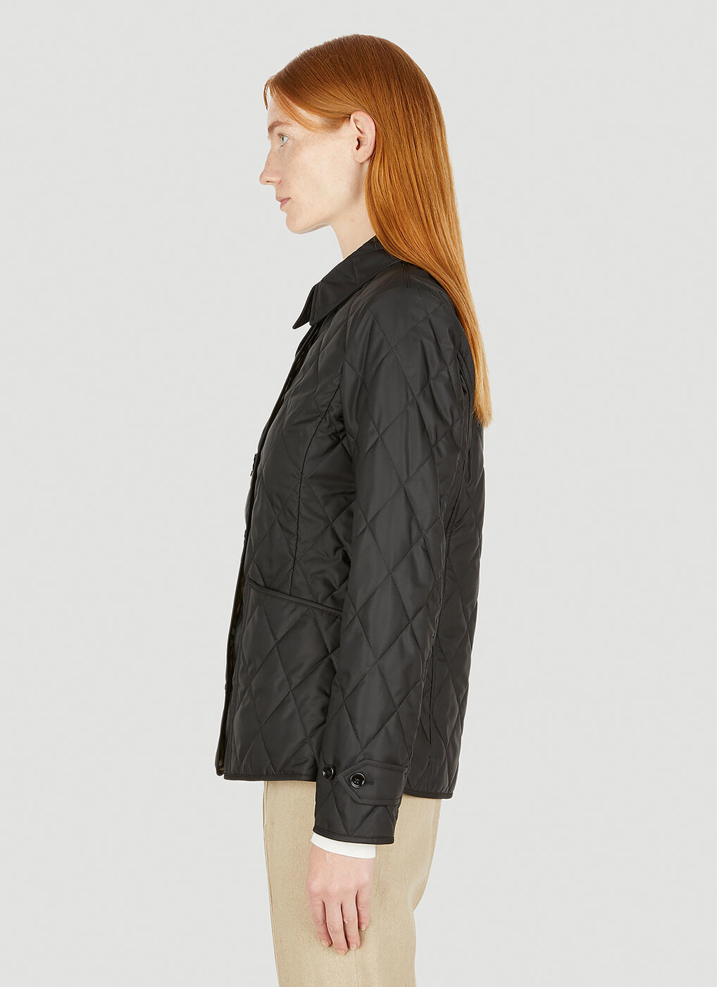 Fernleigh Quilted Jacket in Black Burberry