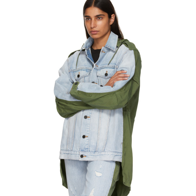 Alexander Wang Blue and Green Daze Mix Jacket Alexander Wang