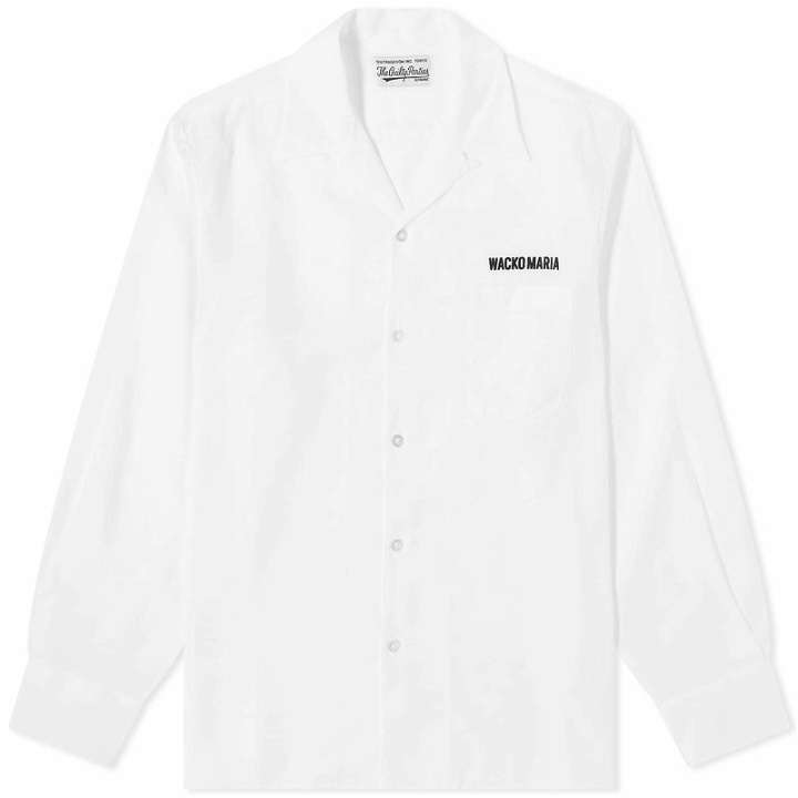 Photo: Wacko Maria Men's 50's Embroidered Logo Shirt in White
