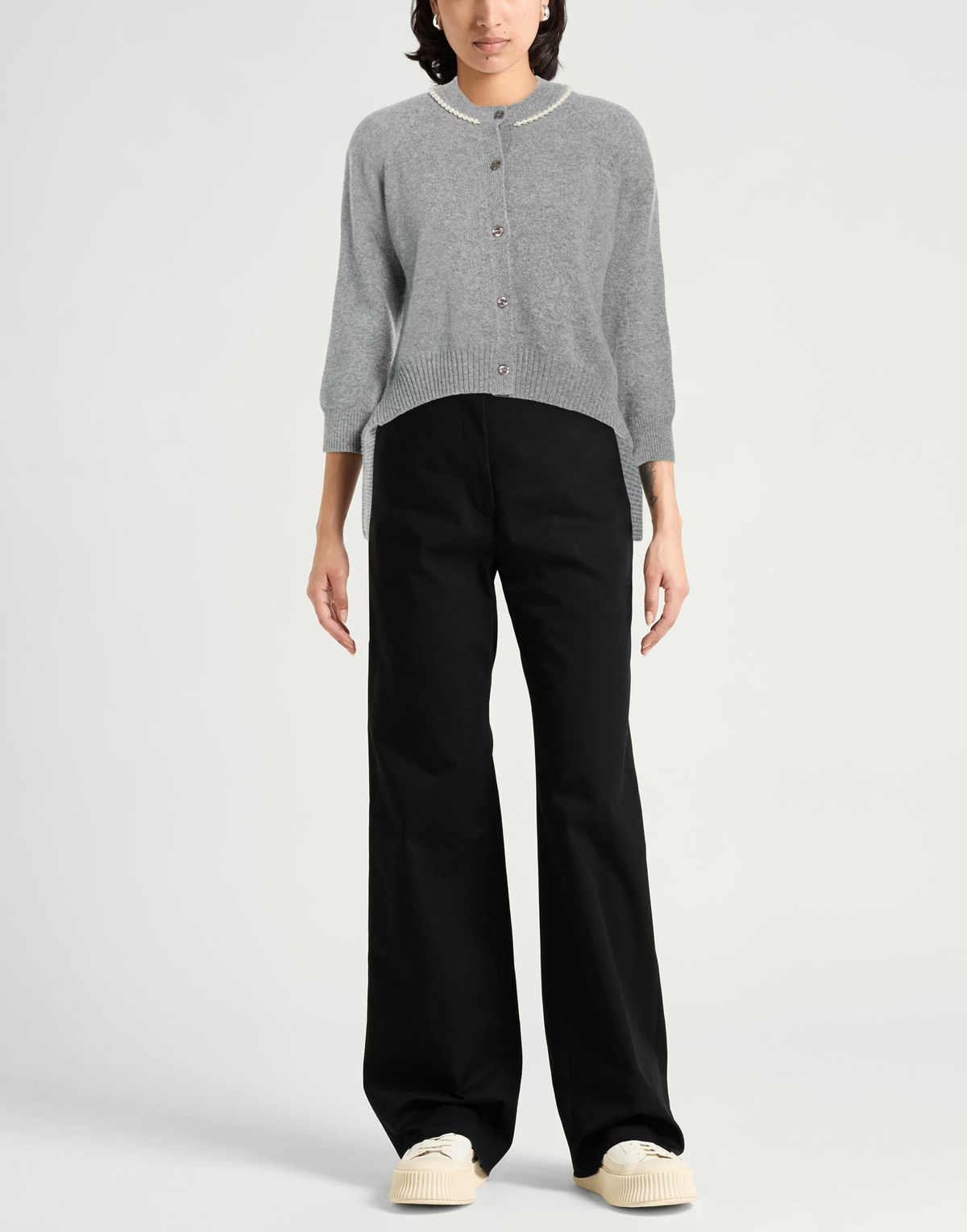 Simone Rocha Womens Cardigan in Grey