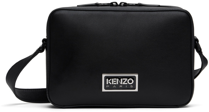 Photo: Kenzo Black Kenzo Paris 'KENZOGRAPHY' Leather Bag