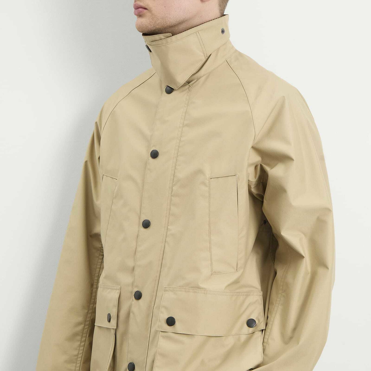 Junya Watanabe MAN Men's Barbour Jacket in Beige X Brown