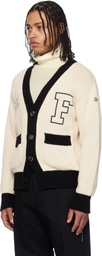 Moncler Genius Moncler x FRGMT Hiroshi Fujiwara Off-White Embroidered Cotton Cardigan