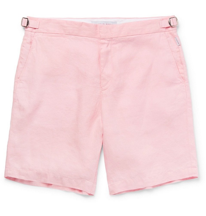 Photo: Orlebar Brown - Norwich Slim-Fit Linen Shorts - Men - Pink
