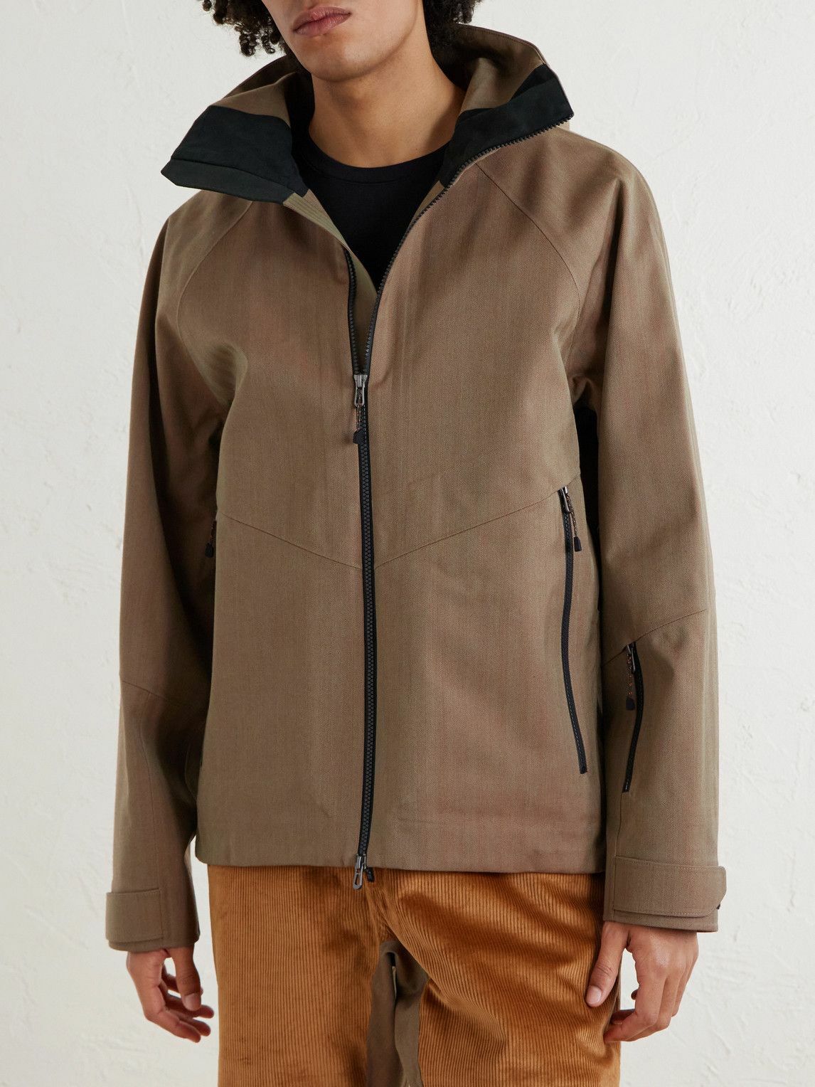 SEASE - Intrepid Herringbone Virgin Wool Hooded Ski Jacket - Brown