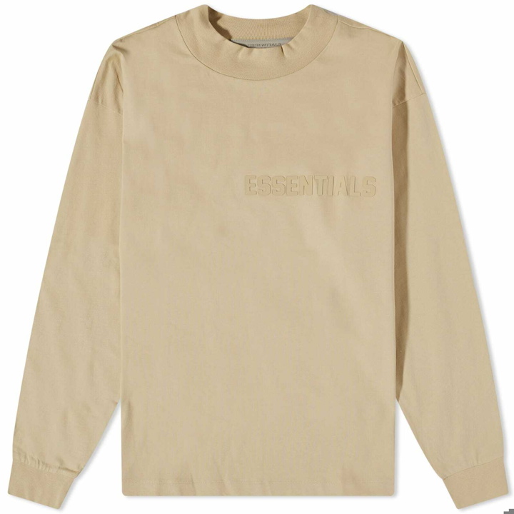 Photo: Fear of God ESSENTIALS Men's Long Sleeve T-Shirt in Sand