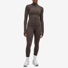 Adanola Women's Ultimate Long Sleeve Zip Up Top in Coffee Bean