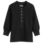 Nothing Written Women's Vintage Button T-Shirt in Black