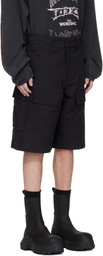 032c Black 'My Own Mind' Utility Shorts