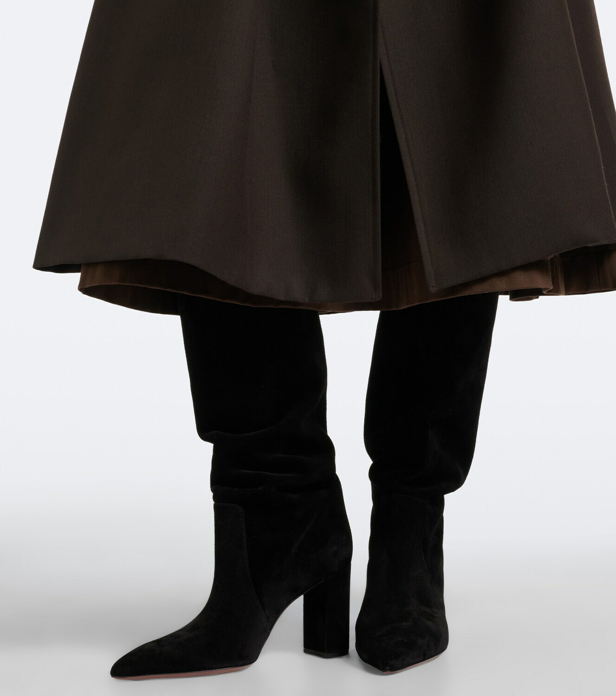 Paris Texas Anja suede knee-high boots