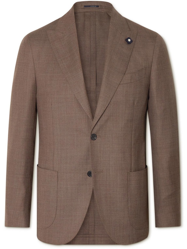 Photo: Lardini - Unstructured Wool Blazer - Brown