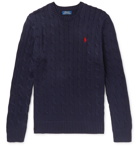 Polo Ralph Lauren - Slim-Fit Cable-Knit Cotton Sweater - Blue
