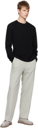 Solid Homme Black Diagonal Detail Sweater