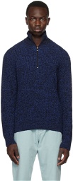 PS by Paul Smith Black & Blue Marled Turtleneck