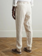 Boglioli - Straight-Leg Pleated Linen Trousers - Neutrals