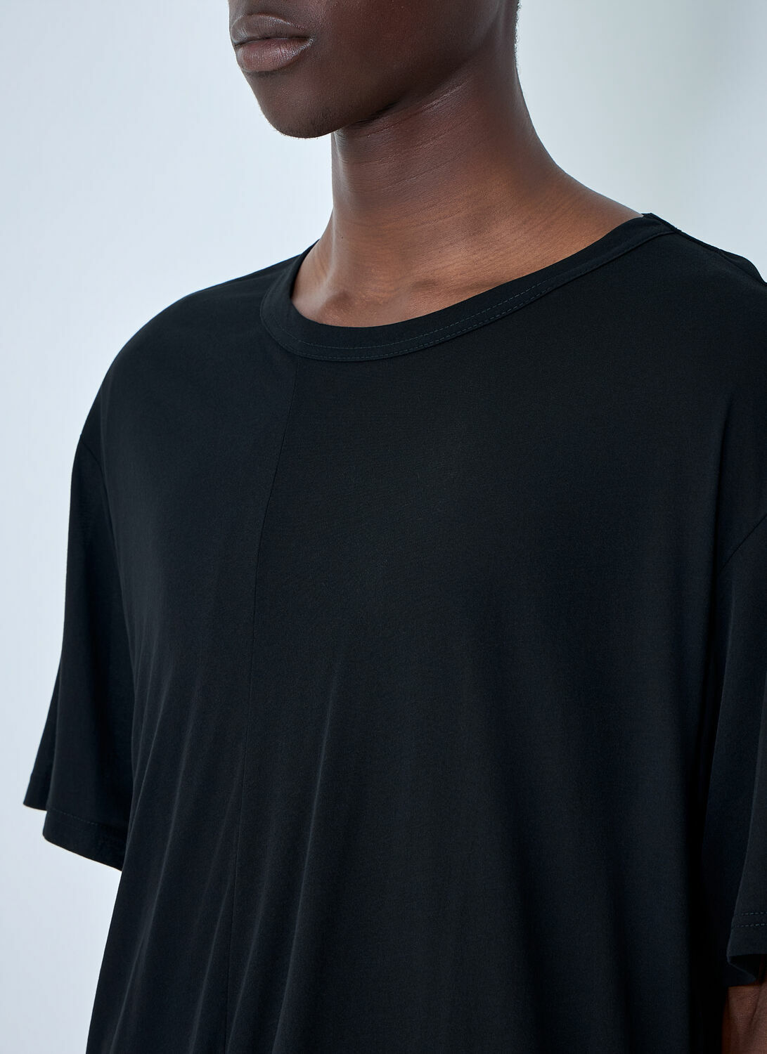 Yohji Yamamoto Diorama Jersey Asymmetry Hem T-Shirt