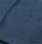 Isaia - Mélange Silk and Cotton-Blend Jersey T-Shirt - Blue