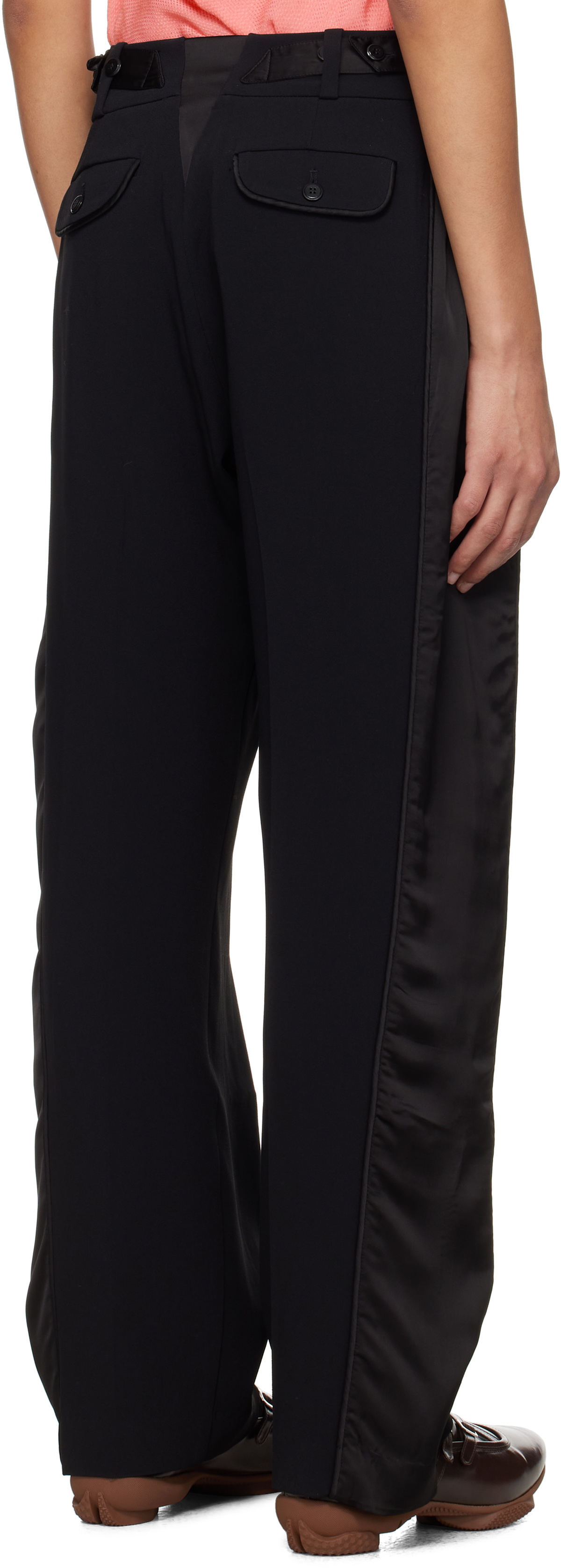 Kiko Kostadinov Black Cauda Pleated Trousers Kiko Kostadinov