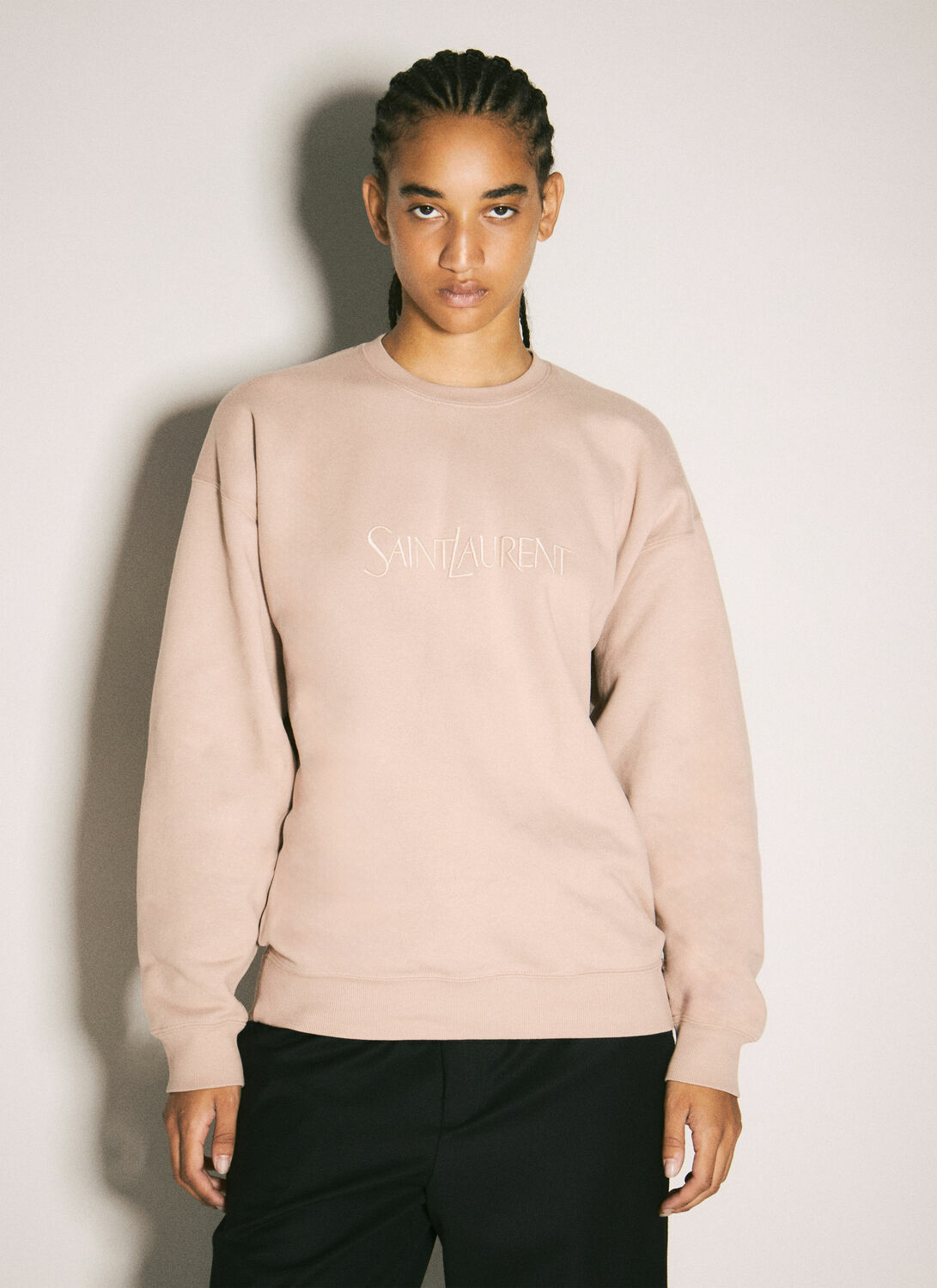 Saint Laurent Logo Embroidery Sweatshirt