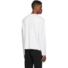 Frame White Raw Hem Long Sleeve T-Shirt
