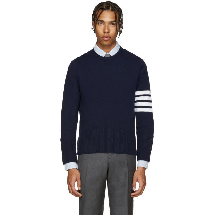 Photo: Thom Browne Navy Cashmere Pullover