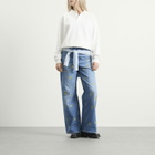 GANNI Women's Printed Flower Lari Jeans in Light Blue Vintage