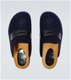 JW Anderson - Embroidered wool-blend slippers