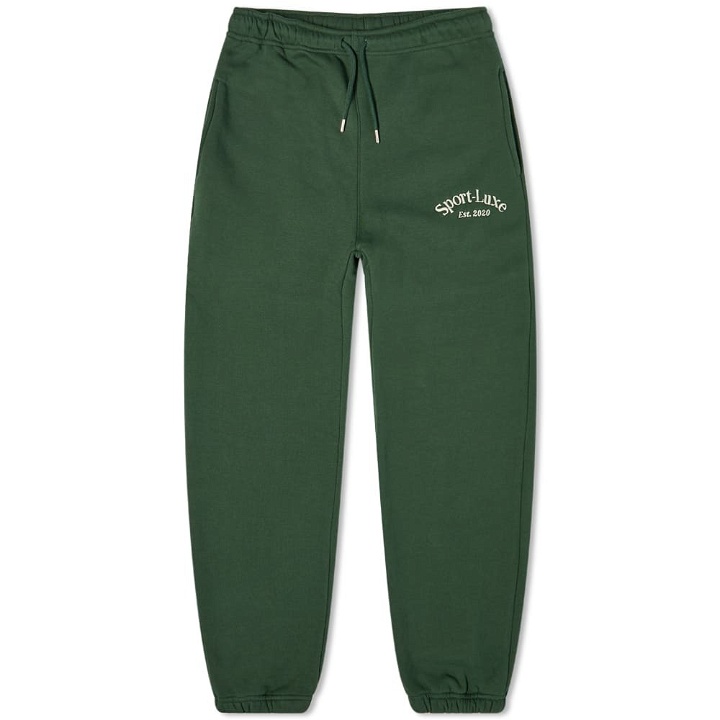 Photo: Sport Luxe Women's Logo Sweat Pant in Forest Green