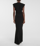 Norma Kamali V-neck maxi gown