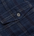 Our Legacy - New Frontier Distressed Checked Cotton Shirt - Blue