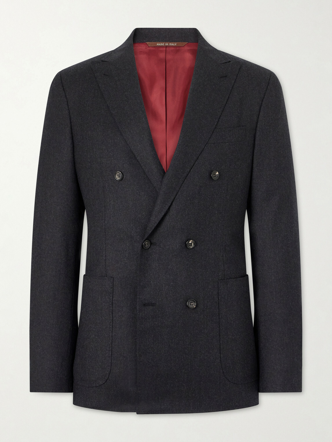 Canali - Kei Double-Breasted Wool Blazer - Gray