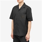 Nanushka Men's Bodil Embroidered Pocket Vacation Shirt in Off Black