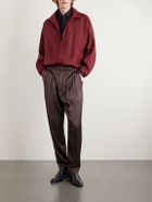 SAINT LAURENT - Silk-Habotai Blouson Jacket - Red