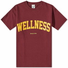 Sporty & Rich Wellness Ivy T-Shirt in Merlot/Gold