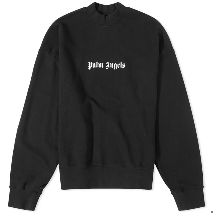 Photo: Palm Angels Men's Embroidered Crew Sweat in Black