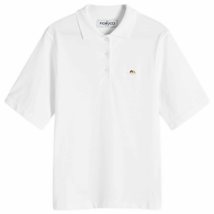 Photo: Fiorucci Women's Angel Patch Polo Shirt in White