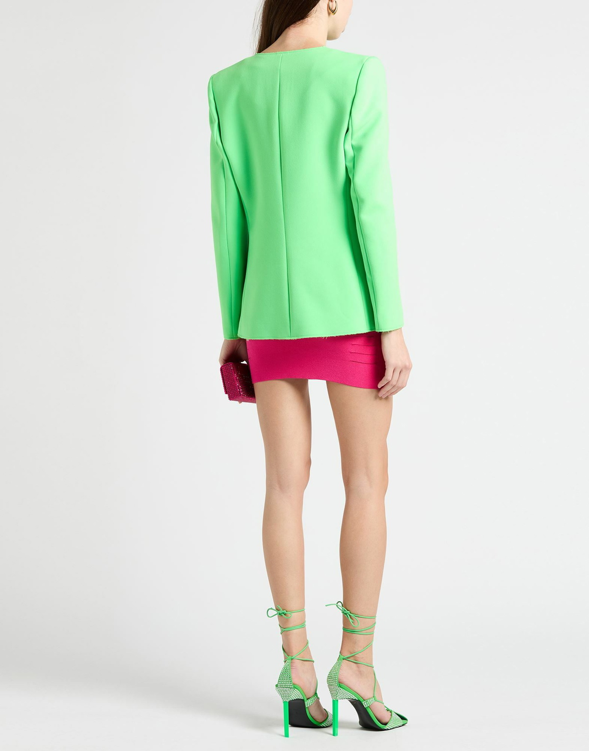 Msgm Womens Blazer Light in Green