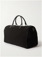 ANDERSON'S - Leather-Trimmed Suede Duffle Bag