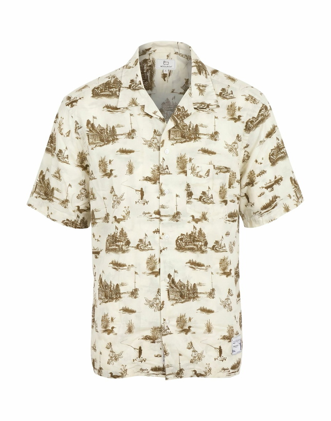 Photo: Woolrich Zavikon Ss Shirt Mens Shirt in Cream