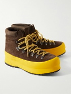 Diemme - Throwing Fits Rosset Rubber-Trimmed Suede Platform Boots - Brown
